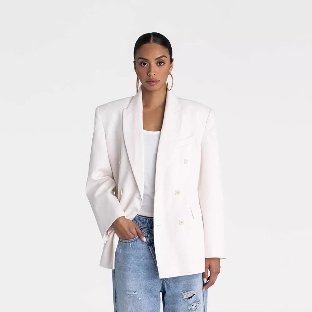 KBB by Kahlana The David Blazer Cream Color & Double Breasted